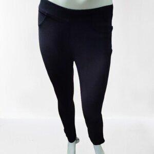 Luxe Slims Women's Size Medium 10-12 Stretch Ankle Black Pants